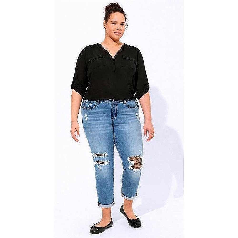 Torrid Perfect Boyfriend Ankle Vintage Stretch‎ Mid-Rise Jean 22R